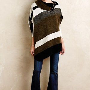 Anthropologie Striped Wool Poncho